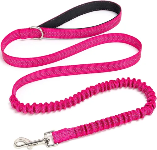 Miniatura 11 de Correa elástica para perro, correa de nailon reflectante y absorbente de golpes de 5 pies, entrenamiento antitirones para perros pequeños/medianos
