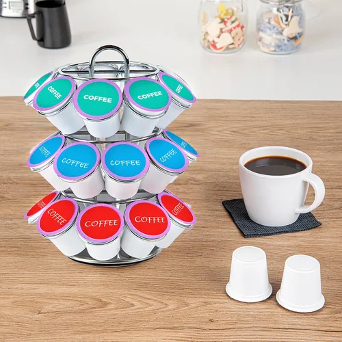 Miniatura 5 de Restaurantware Restpresso - Soporte para cápsulas de café de 6.7 x 8.7 pulgadas, 1 carrusel de cápsulas duradero, capacidad para 27 K-Cups de 360