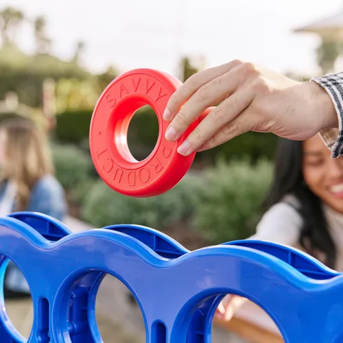 Miniatura 9 de Juego gigante 4 en una fila: juegos de patio al aire libre de 3.8 pies de altura para adultos y niños, juego de césped estilo conecta con 42
