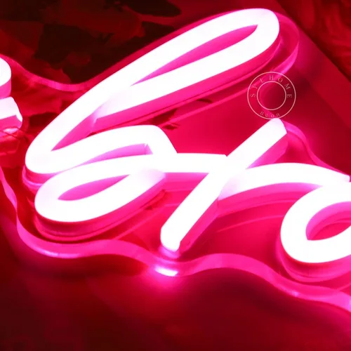 Miniatura 4 de SYLHOME Pink Nice Brows - Letrero de luz LED de neón para cejas, salón de belleza, bar, negocio, estudio de maquillaje, dormitorio, letrero