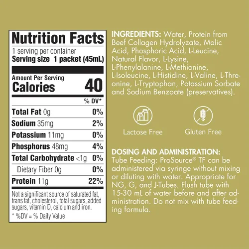 Miniatura 2 de Medtrition ProSource TF Proteína líquida – 0.39 oz de proteína por 1.5 fl oz – Paquete de 25