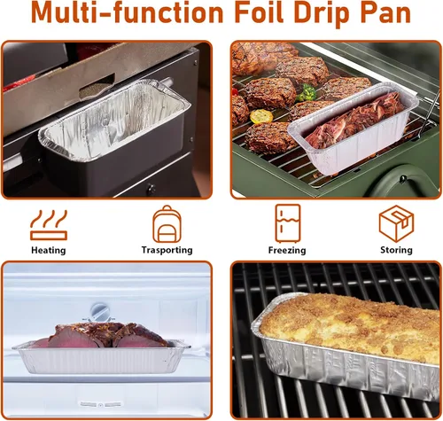 Miniatura 3 de Accesorios para plancha compatibles con Blackstone Griddle – Forros desechables de papel de aluminio para recogedor de grasa para Blackstone 17, 22