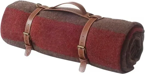 Manta de lana, 4.4 libras gruesa para una sola persona, manta retro salvaje para acampar al aire libre, eventos deportivos, kits de supervivencia y