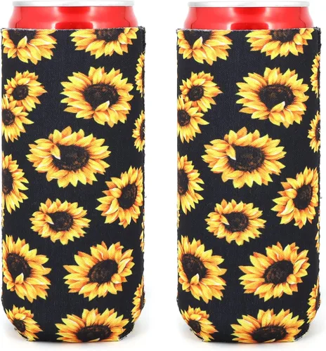 Miniatura 8 de 2 Fundas de neopreno para enfriar latas largas de cerveza, fundas para lata de cerveza plegables, fundas para enfriar latas, adecuadas para bebidas