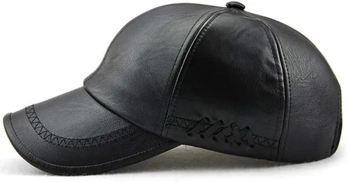 Miniatura 7 de Gorra de béisbol lisa gorra de béisbol clásica de poliuretano estructurada ajustable para hombre invierno para padre mayor