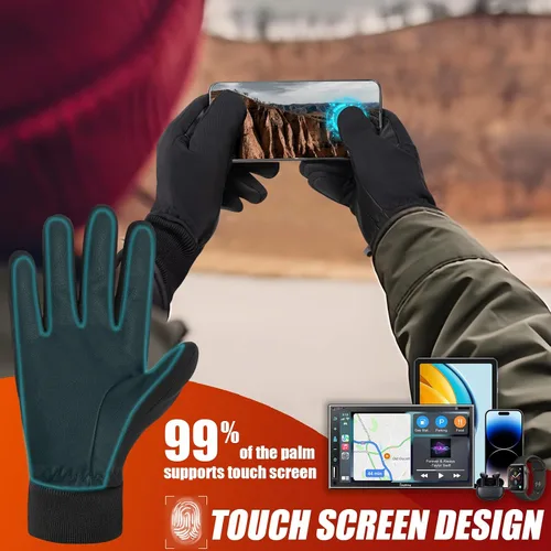 Miniatura 4 de RIGWARL Guantes térmicos de invierno Thinsulate 3M impermeables y resistentes al viento -10F para hombres y mujeres