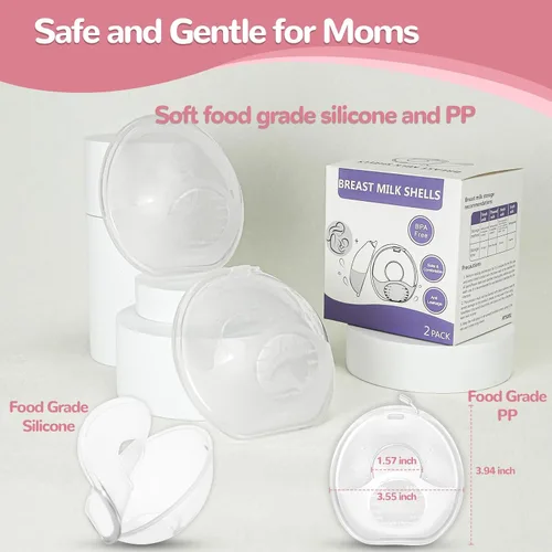 Miniatura 9 de Recolector de leche materna, recolectores de leche para lactancia, conchas de leche materna reutilizables, protector que protege los pezones