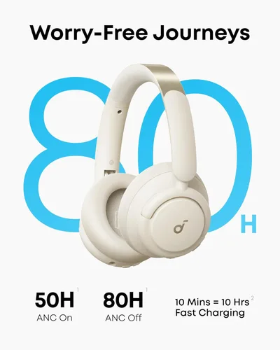 Miniatura 4 de Soundcore Q30 by Anker, auriculares híbridos con cancelación activa de ruido, múltiples modos, audio de alta resolución, ecualizador personalizado a