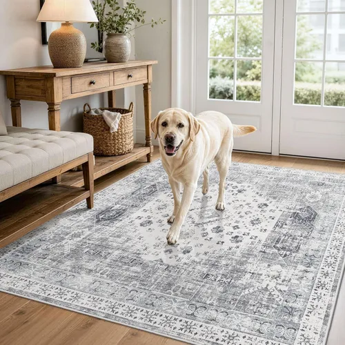 Miniatura 76 de RUUGME Alfombra Pasillera Lavable 2'6x12 - Alfombra de Pasillo con Respaldo Antideslizante Alfombras Resistentes a Manchas para Sala de Estar