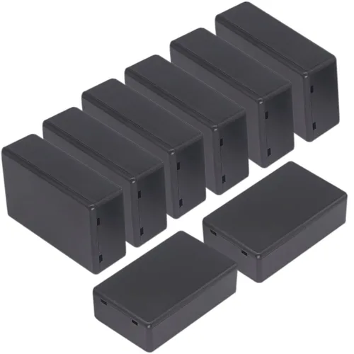 Miniatura 20 de Zulkit 12 cajas de proyecto de plástico ABS para proyectos eléctricos, caja de conexiones de energía, color negro, 1.97 x 1.10 x 0.59 pulgadas