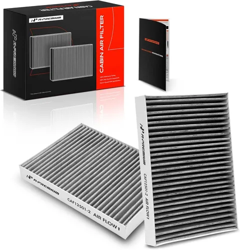 A-Premium Filtro de aire de cabina de 2 piezas con carbón activado compatible con BMW X5, 530e, 530i, 540i, 540d xDrive, 740i, 745e, 750i, 760i, X6,