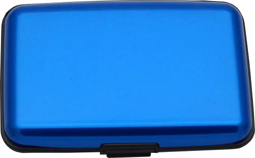 Miniatura 68 de Tarjetero de aluminio con bloqueo RFID para hombres y mujeres, elegante cartera de viaje con 7 ranuras, la mejor protección contra escaneos