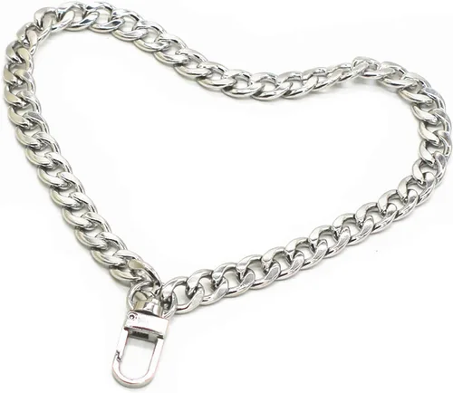Miniatura 5 de Model Worker Cadena plana de hierro de 8 pulgadas – Cadena plana de hierro DIY Cadena de bolso Cadenas Accesorios Correas de monedero Correa