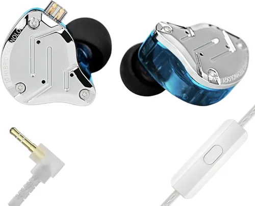 Miniatura 10 de KZ ZS10 Pro Monitores Intrauditivos con Cable, 1DD 4BA Metal iem, Auriculares para Juegos de Alta Fidelidad con Cable de 2 Pines Sin Enredos