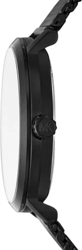 Miniatura 3 de Michael Kors Blake Reloj de acero inoxidable de tres manillas con correa de cuero Negro
