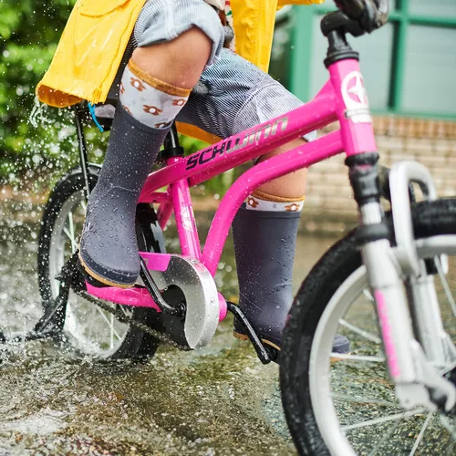 Miniatura 6 de Schwinn Krate EVO - Bicicleta infantil para niños y niñas de 3 a 5 años, ruedas de 16 pulgadas, suspensión delantera, neumático trasero Slik, altura