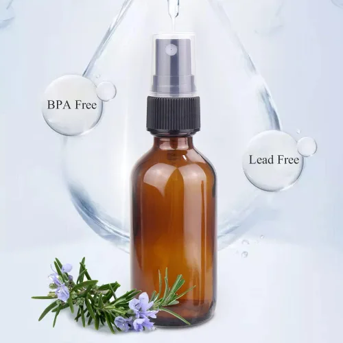 Miniatura 5 de Wedama Botella con atomizador, botella de spray de vidrio de niebla fina de 2 onzas, pequeños recipientes de líquido recargables para regar flores