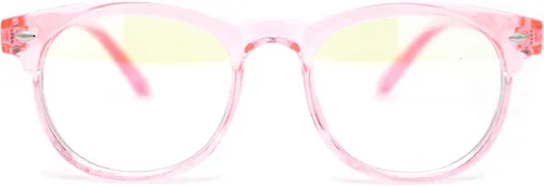 Miniatura 2 de SA106 Gafas de computadora con bloqueo de luz azul con borde redondo para niños Rosa claro