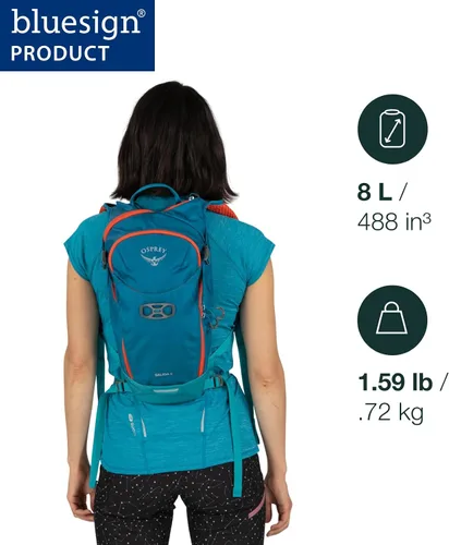 Miniatura 2 de Osprey Salida 8L Mochila de ciclismo para mujer con depósito hidráulico, color gris Space Travel Space Travel Gris