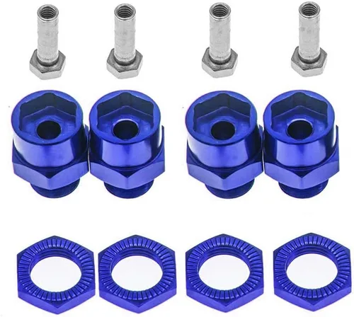 Miniatura 4 de Adaptador de cubo hexagonal de rueda de 0.472 in a 0.669 in conversión para 1/10 RC Car y actualización de neumáticos 1/8 Azul oscuro