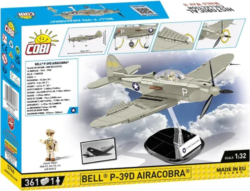 Miniatura 3 de COBI Colección histórica WWII Bell® P-39D AIRACOBRA® Aircraft