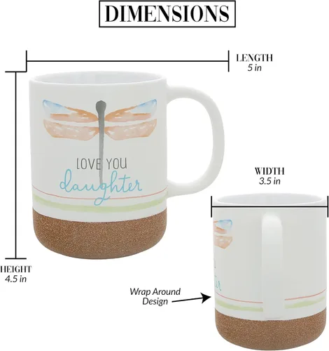 Miniatura 6 de Pavilion - Taza de café de 16 onzas, 16.0 fl oz, taza de té, a rayas, fondo esmaltado, acuarela, mejor amiga, amiga, mamá, abuela, hermana, hija