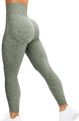 Miniatura 64 de HIGORUN - Leggings sin costuras para mujer, moldeadores, con diseño gráfico de sonrisas, de cintura alta, para el gimnasio, yoga o hacer ejercicio