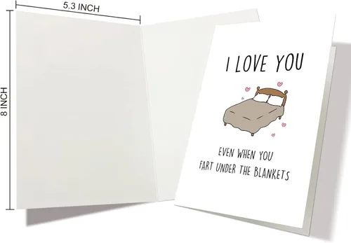 Miniatura 2 de Nchigedy Divertida tarjeta del día de San Valentín para marido y esposa, divertida tarjeta de cumpleaños para novio, novia, tarjeta de pedos