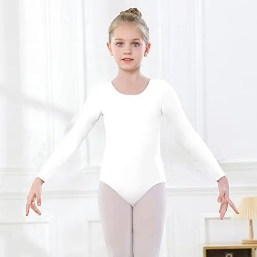 Miniatura 2 de YgneeDom Leotardo de manga larga para niñas, disfraz de gimnasia de baile de 3 a 12 años