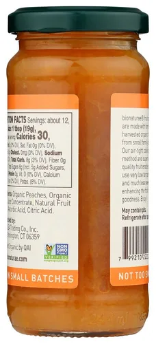 Miniatura 3 de Bionaturae Melocotón orgánico para untar de frutas – Gelatina orgánica, sin OMG, certificado USDA, sin azúcar añadido, sin conservantes, mermelada