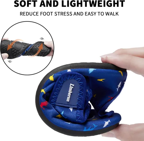 Miniatura 5 de Limberun Zapatos de agua para niños y niñas, zapatos deportivos acuáticos de secado rápido, ligeros, para piscina, playa, antideslizantes