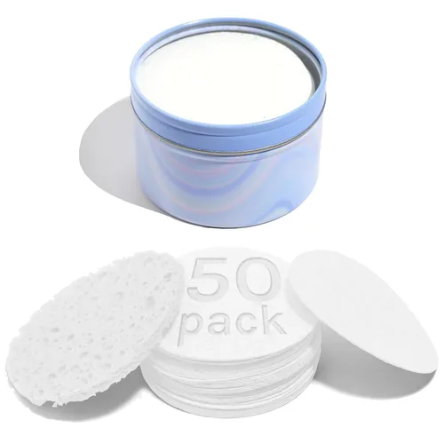 Miniatura 9 de AOA Studio 50 esponjas faciales comprimidas, esponjas cosméticas 100% naturales para limpieza facial, mascarilla exfoliante, quitar para maquillaje