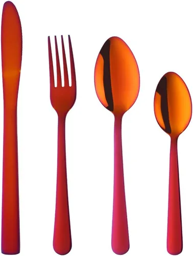 Miniatura 8 de BuyGo - Juego de cubiertos de acero inoxidable de 32 piezas, juego de 8 cubiertos, incluye cuchillo, tenedor, cuchara, cuchara de té para 8 personas