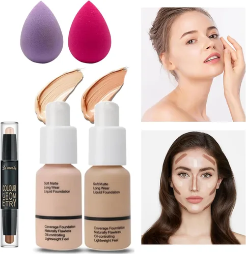 Miniatura 6 de 28 piezas Kit completo de maquillaje todo en uno para mujeres, juego de maquillaje para mujeres y principiantes, sombras de ojos, base, pintalabios