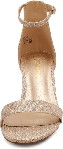 Miniatura 4 de DREAM PAIRS - Sandalias de tacón ancho y bajo para mujer