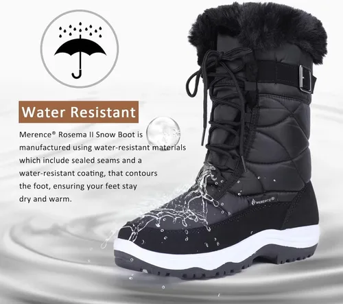 Miniatura 4 de CIOR Women's Waterproof Winter Snow Boots Warm Faux Fur Lined Anti-Slip Cold Weather Boots