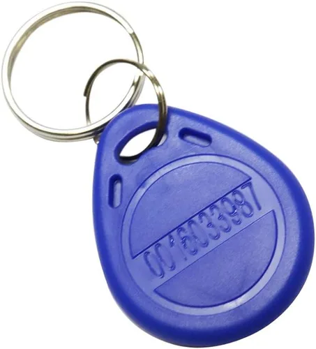 Miniatura 2 de ETEKJOY 100 llaveros RFID de 125 KHz, tarjeta de identificación de proximidad, etiqueta de token, tarjeta de teclado para sistema de control de Azul