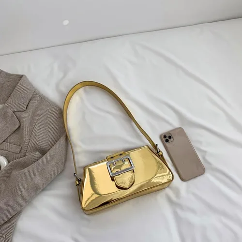 Miniatura 6 de Monederos metálicos para mujer, bolso de noche, bolso plateado, Y2K, brillante hobo cruzado, bolso de hombro, bolso de mano
