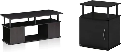 Miniatura 9 de Furinno Juego de mesa auxiliar y mesa auxiliar (2 piezas) Jaya Utility Design Mesa auxiliar + juego simplista de 2 mesas auxiliares