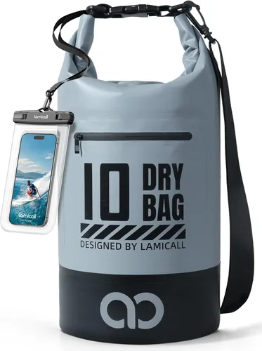 Miniatura 13 de Lamicall Mochila seca impermeable - [Durable y flotante] 5L/10L/20L/30L/40L bolsa grande impermeable con funda impermeable para teléfono para kayak