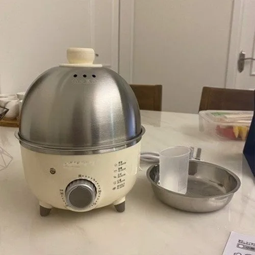 Miniatura 6 de Caldera de huevos de 220 V, mini caldera eléctrica de vapor para huevos domésticos, acero inoxidable, olla automática para cocinar al vapor