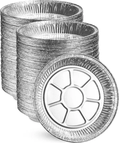Miniatura 9 de MontoPack - 100 sartenes desechables de aluminio de 5" para tartas y pasteles Sartén redonda de 5 pulgadas para hornear mini tartas personales