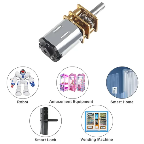 Miniatura 4 de 3 piezas DC 12V 1000RPM N20 Motor de reducción de velocidad de par de torsión de 0.118 in Mini motor de engranajes de metal con caja de engranajes