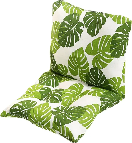 Miniatura 23 de Cojín para silla de respaldo alto, cojines y cojines de silla de alta calidad, cojín de respaldo y asiento con lazos para patio, jardín, oficina