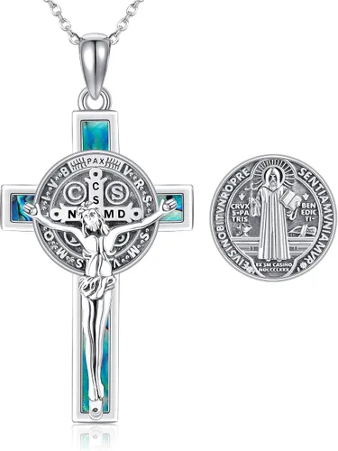 Collar de Santa MuerteSan Miguel para hombres y mujeres, plata de ley 925, collar con colgante de Santa Muerte, amuleto de guerrero, regalo para