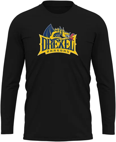 Miniatura 248 de Camisa deportiva de manga larga oficial de la NCAA Collegiate para hombre, colección negra con logotipo primario