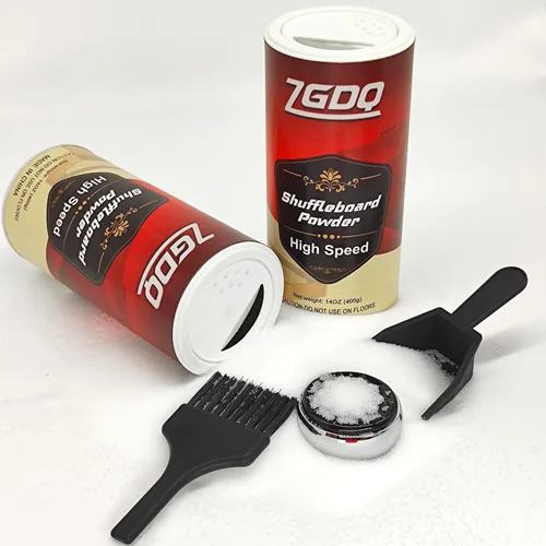 Miniatura 7 de Shuffleboard Sand Wax, juego de polvo de tejo de alta velocidad, juego de 2 latas de sal de tejo con mini cepillo