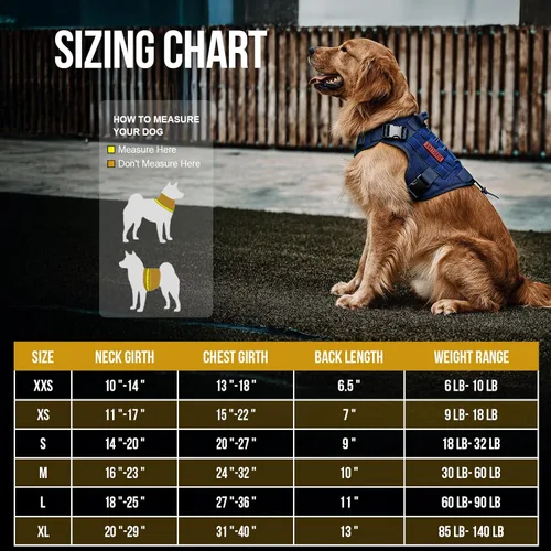 Miniatura 2 de OneTigris - Arnés táctico con mango para perro, chaleco de perro de servicio sin tirones con paneles de gancho y bucle, arnés ajustable para Azul