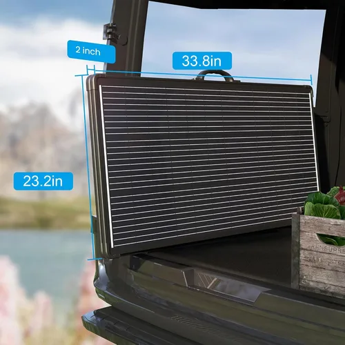 Miniatura 5 de ACOPOWER Kit de panel solar portátil de 200W, controlador de carga impermeable de 20A para batería de 12V y generador solar para RV, remolque