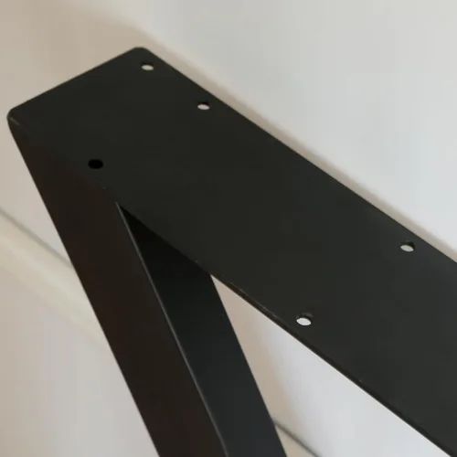 Miniatura 8 de Patas triangulares de metal de 28 pulgadas, base de escritorio resistente para bricolaje Heavy-duty Carbon Steel, Matte Black Finish